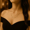 Golden Allure: Square Charm Necklace