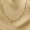 Golden Allure: Square Charm Necklace