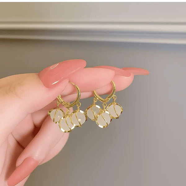 Moonlit Cluster Hoop Earrings