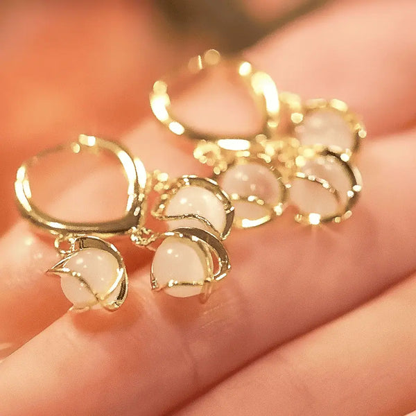Moonlit Cluster Hoop Earrings