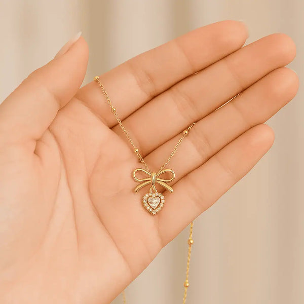 Sweetheart Bow Necklace – Anti Tarnish