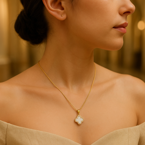 The Double Charm Clover Pendant Necklace
