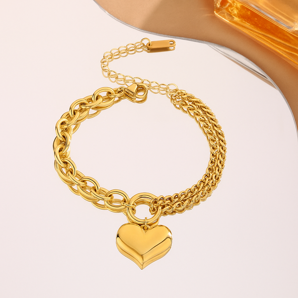 Love Heart Chain Bracelet
