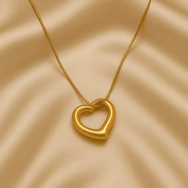 Open-Heart Pendant Necklace