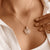 Golden Angel Heart Pendant Necklace