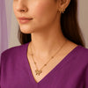 ✨ Golden Bow Necklace & Earring Set