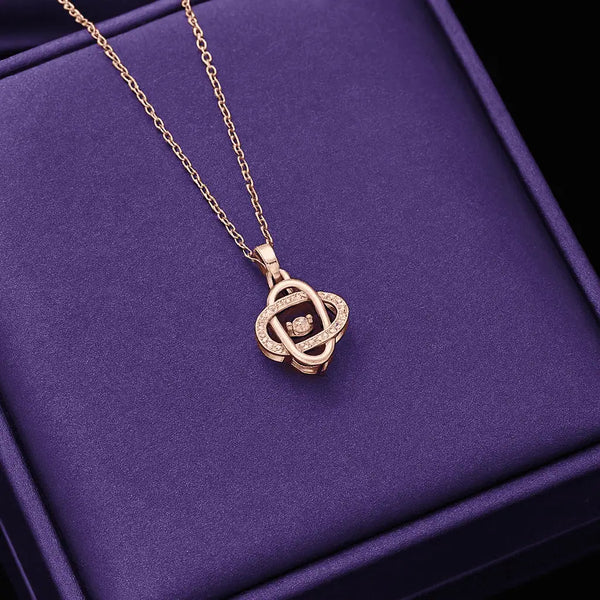 Celestial Orbit Crystal Pendant Necklace