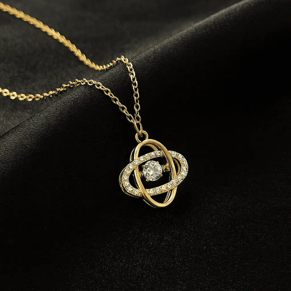 Celestial Orbit Crystal Pendant Necklace