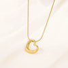 Open-Heart Pendant Necklace