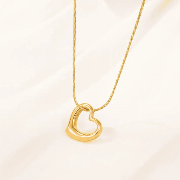 Open-Heart Pendant Necklace