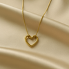 Trendy Open Heart Necklace – Anti‑Tarnish