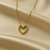 Trendy Open Heart Necklace – Anti‑Tarnish