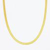 Golden Flat Snake Chain - Waterproof and Anti-Tarnish