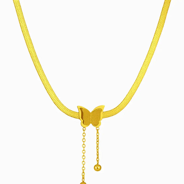 Butterfly Snake Chain Necklace -Waterproof and Anti-Tarnish