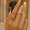 Golden Heart Loop Ring – Minimal & Elegant Love Band