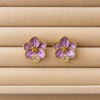 Royal Lavender Sparkle Studs