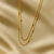 Layered Retro Herringbone Chain Necklace with Gold Beads | Waterproof & Tarnish‑Resistant”