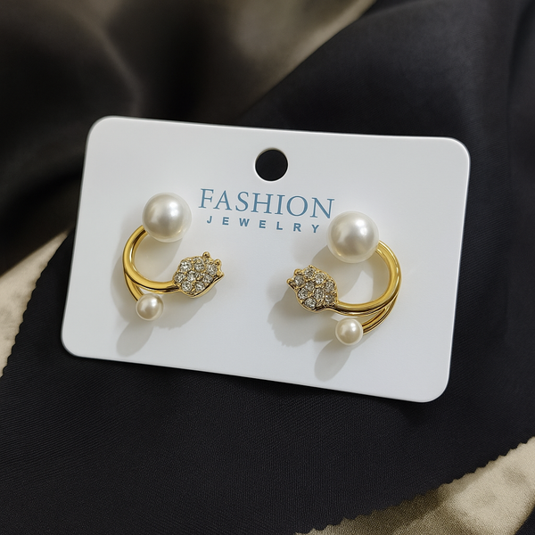 Sparkling Tulip Pearl Studs