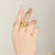 Starfish Charm Adjustable Gold Ring
