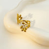 Golden Leaf Vine Adjustable Ring