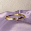 Heartstone Minimal Gold Kada Bracelet