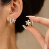 Sparkle Bloom Hoops Earrings