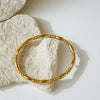 Golden Beaded Classic Bangle Bracelet