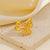 Golden Butterfly Adjustable Ring