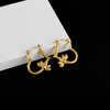 Golden Heart Butterfly Charm Hoop- Anti Tarnish Earrings
