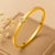 Heartstone Minimal Gold Kada Bracelet
