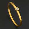 Heartstone Minimal Gold Kada Bracelet