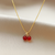 “The Red Cherry Pendant Necklace – Anti‑Tarnish Korean Style”