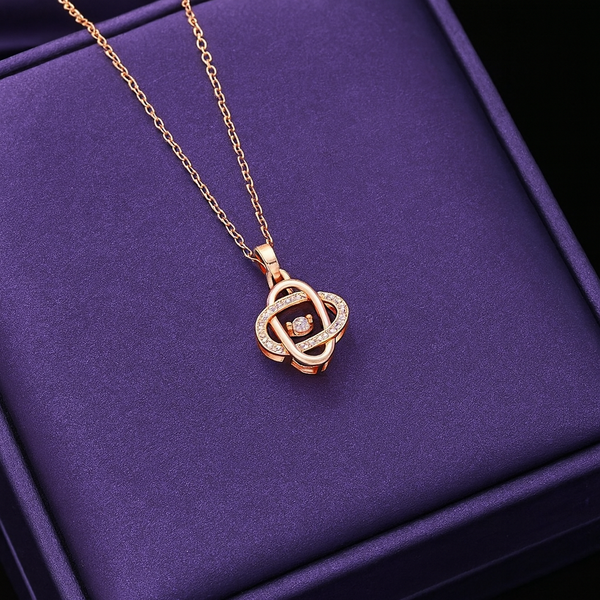Celestial Orbit Crystal Pendant Necklace