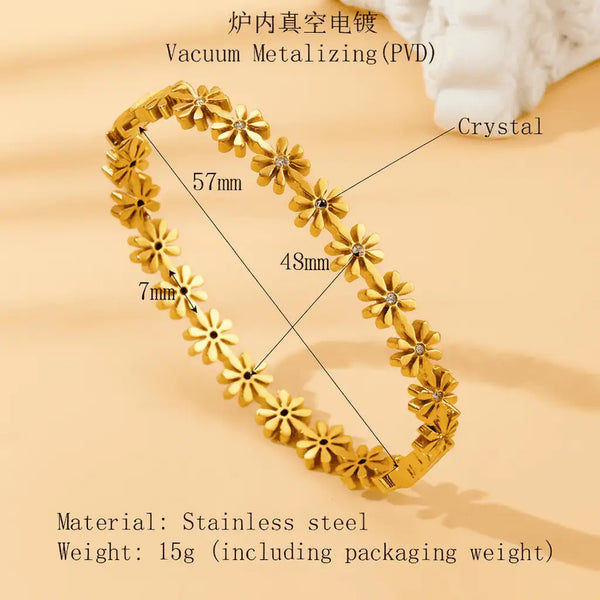 Golden Daisy Bloom Bracelet