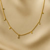 Golden Allure: Square Charm Necklace