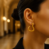 Golden Wave Hoops - Anti Tarnish Earrings