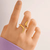 Twist Flow Adjustable Golden Ring