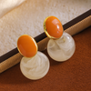 Amber Pearl Duo Studs