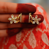 Sparkle Bloom Hoops Earrings